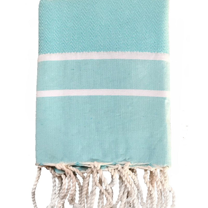 fouta-chevron-vert-d-eau-personnalise