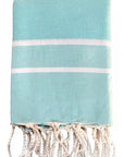 fouta-chevron-vert-d-eau-personnalise