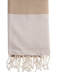 fouta-nid-d-abeille-rayé-beige-plage-soleil-serviette-mer-personnalisable-texte-prenom-cadeau-adulte-unique