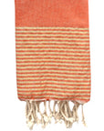 fouta-plate-lurex-orange-personnalisable-cadeau-adulte-plage-mer-soleil-serviette