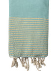 fouta-plate-lurex-vert-deau-personnalisable-cadeau-adulte-plage-mer-soleil-serviette