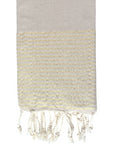 Fouta rayée or - Beige