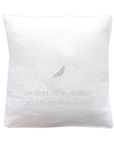 Coussin en lin cadeau adulte personnalisé