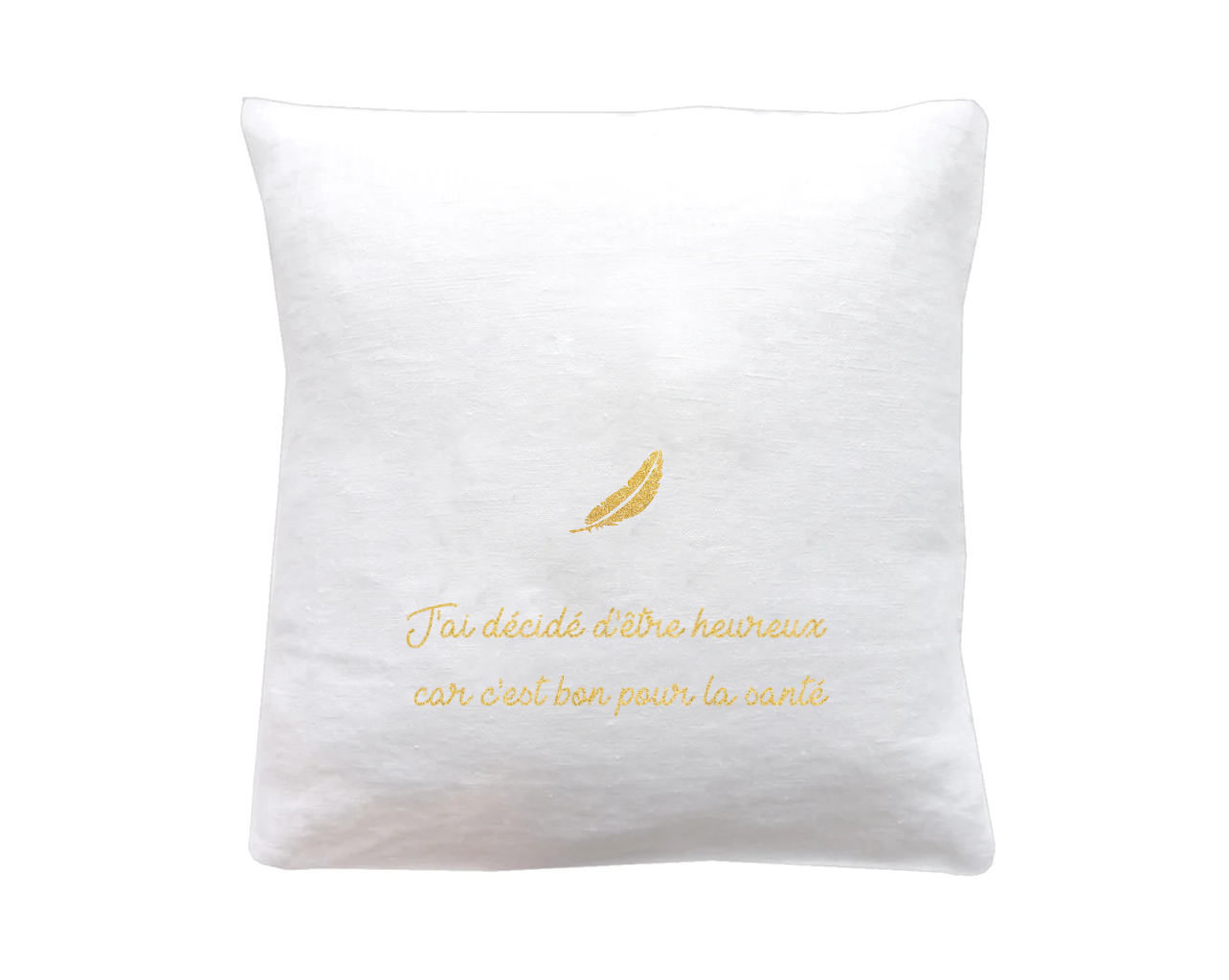 Personalized adult gift linen cushion