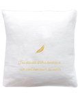 Personalized adult gift linen cushion