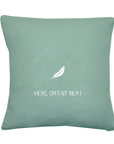 Personalized adult gift linen cushion