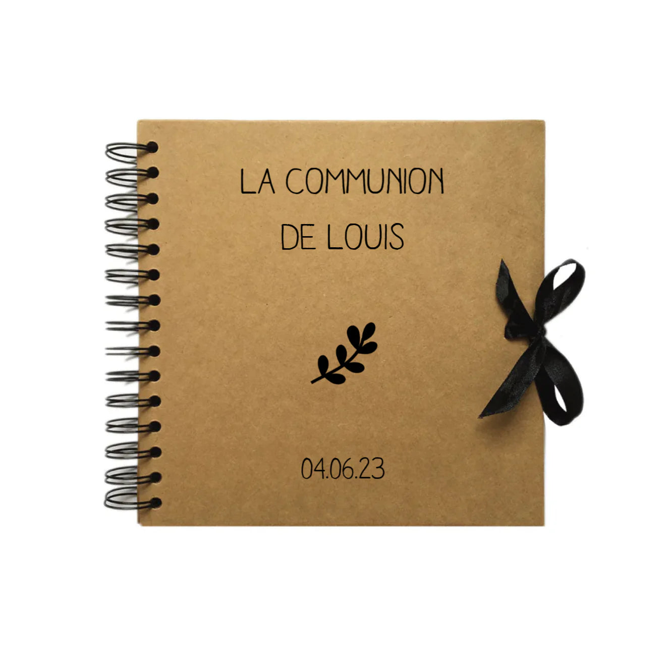 Album photo personnalisé en Kraft - Cadeau Baptême et Communion