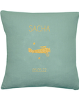 Personalized baby linen cushion