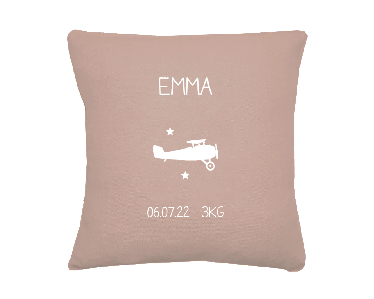 Personalized baby linen cushion