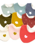 Bavoir bandana personnalisé double gaze de coton