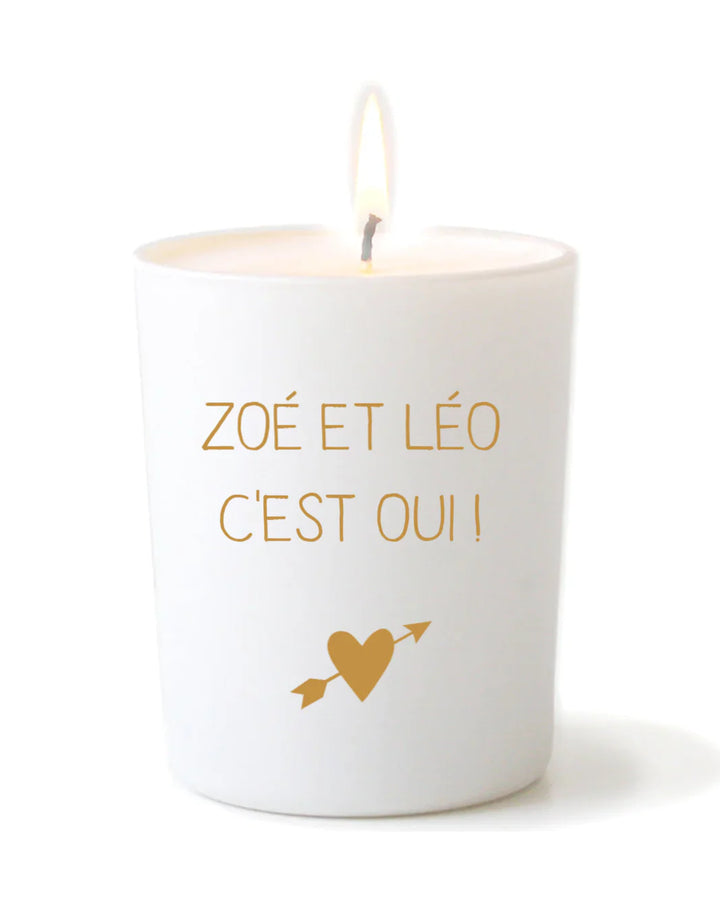 Bougie de Provence parfumée personnalisée - Cadeau mariage