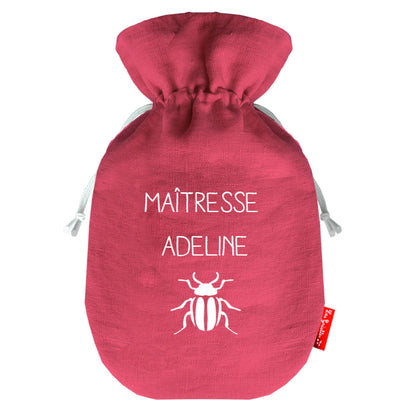 Bouillotte personnalisée - Cadeau Maîtresse