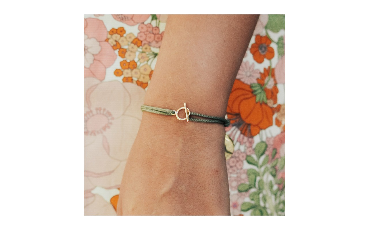 Bracelet personnalisé Plaqué Or - Accroche Cœur Charm