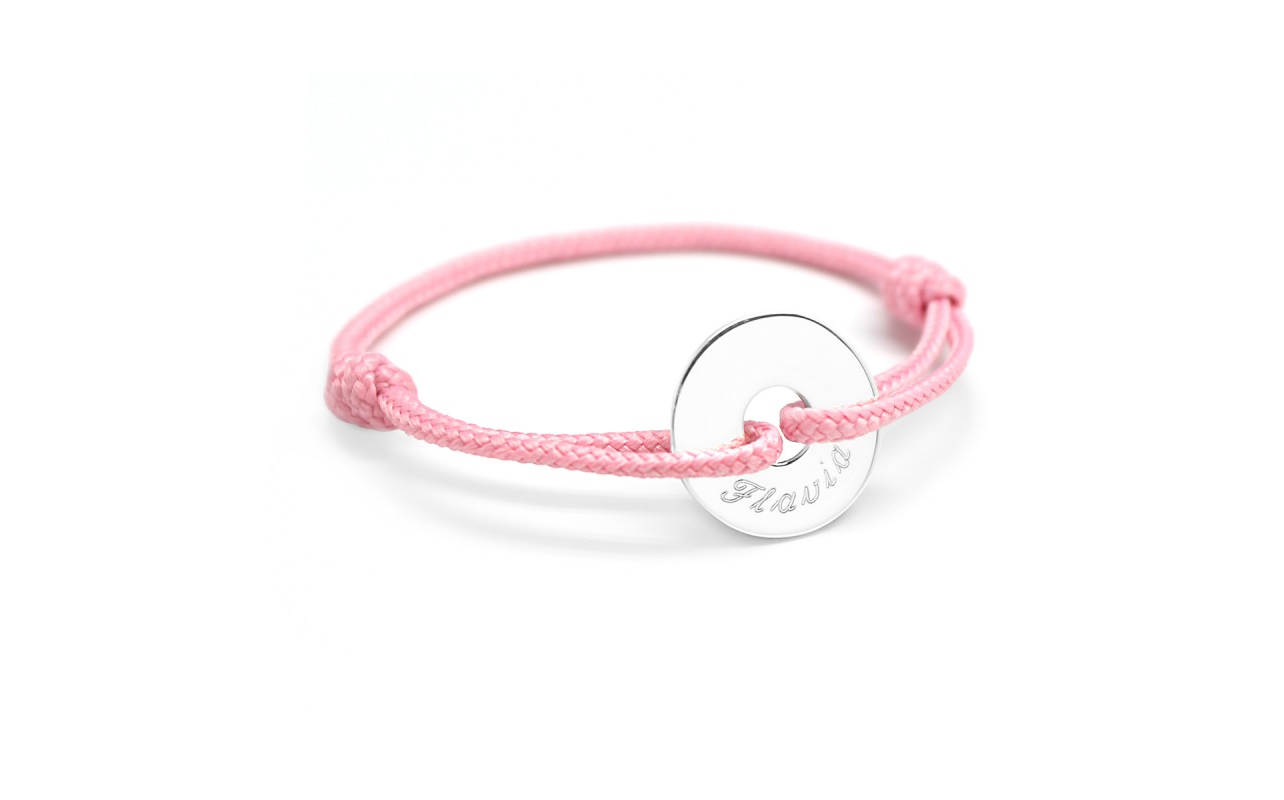 Bracelet personnalisé - Mini Jeton Argent