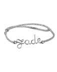 Personalized bracelet - Word on glittery thread kids