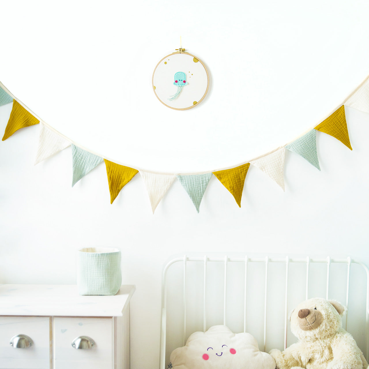Guirlande de fanions personnalisée - Cadeau naissance