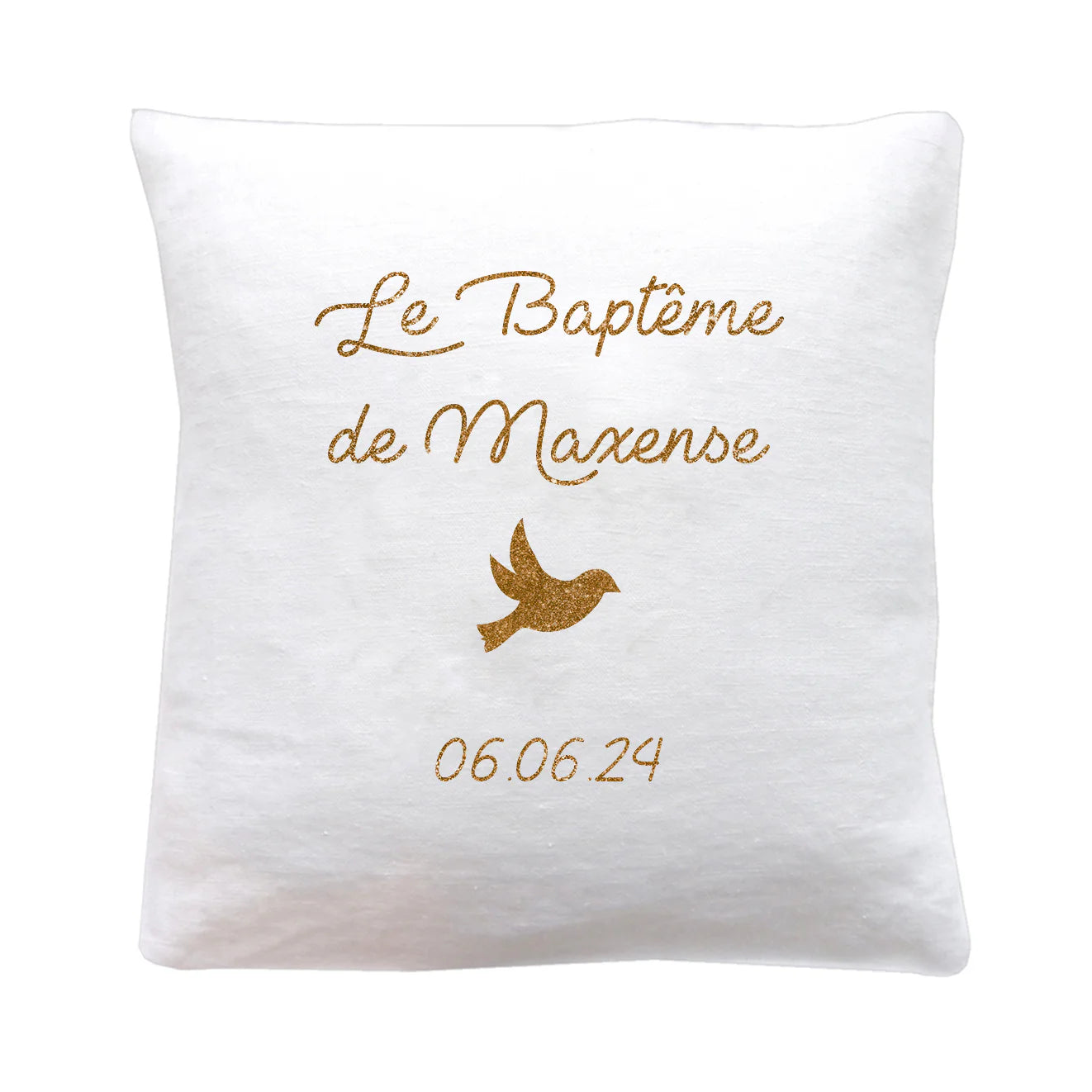 Coussins personnalisés blanc - cadeaux personnalisés naissance