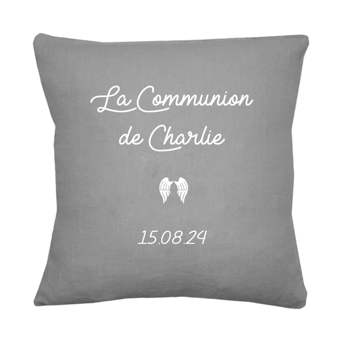 Coussins personnalisés gris - cadeaux personnalisés naissance