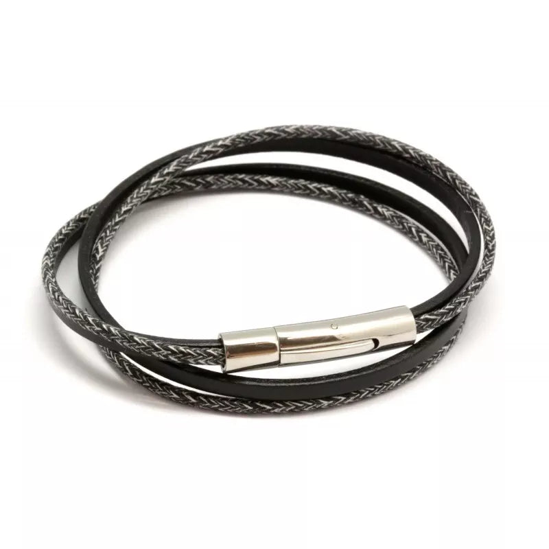 Coffret duo pour couple - Bracelets personnalisés Cuir et Acier