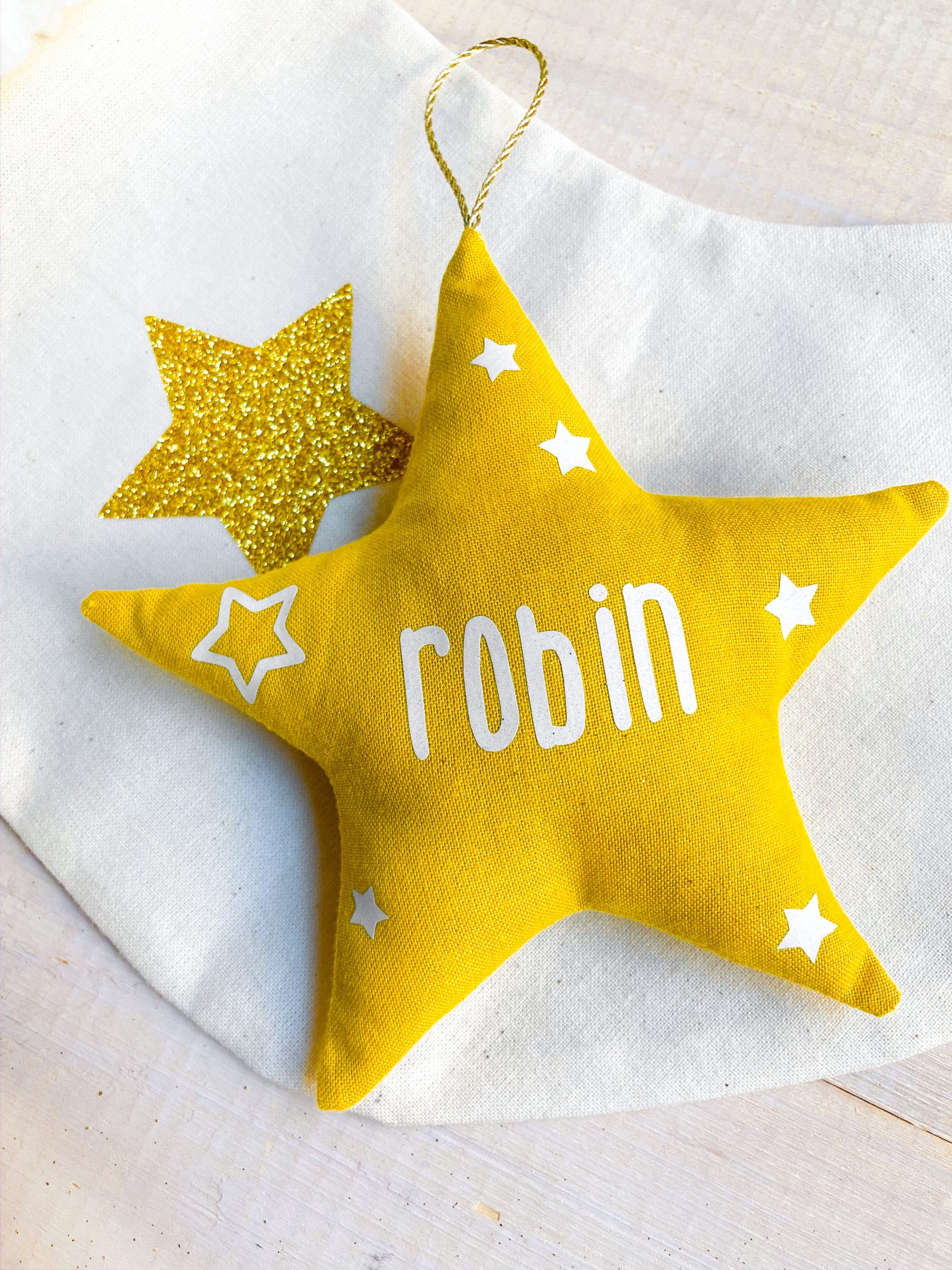 Christmas star - Phosphorescent customization, silver or glittery gold