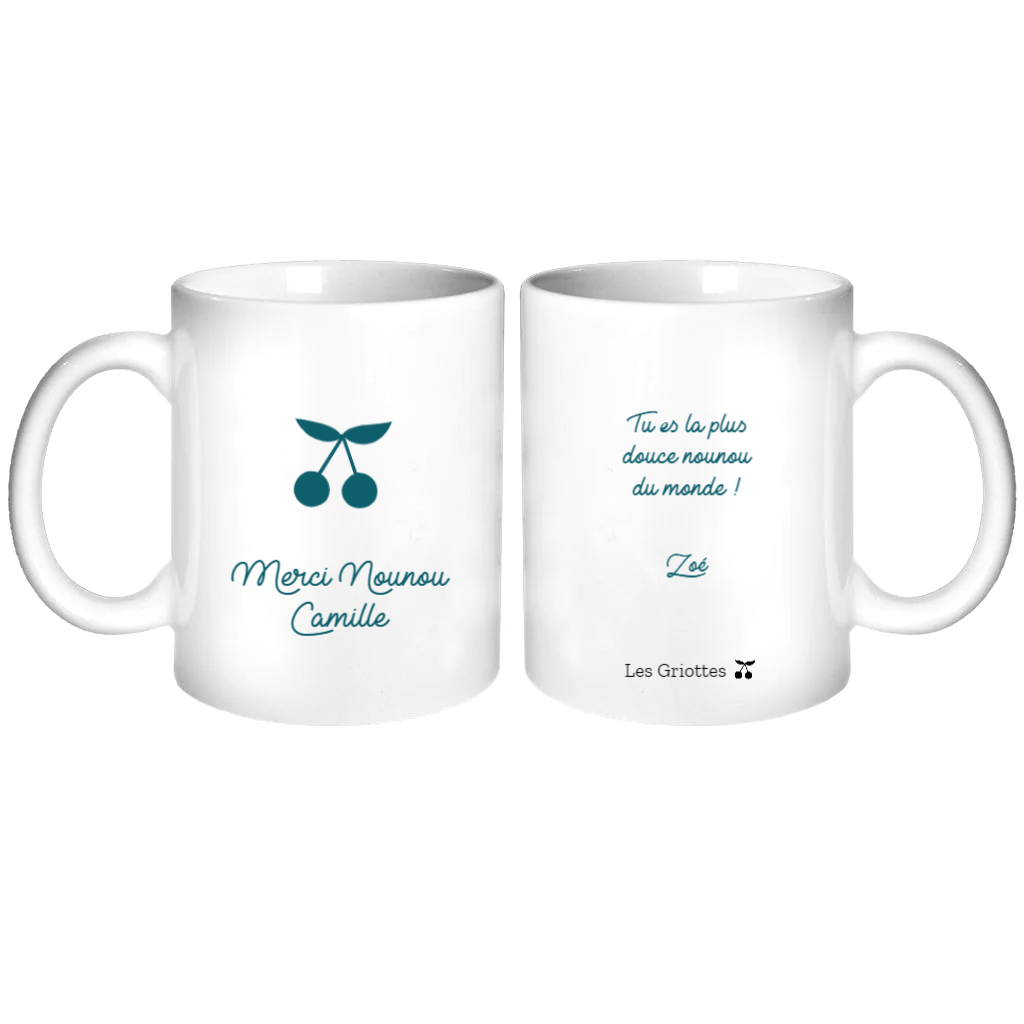 Mug personnalisé - Cadeau Maîtresse et Nounou