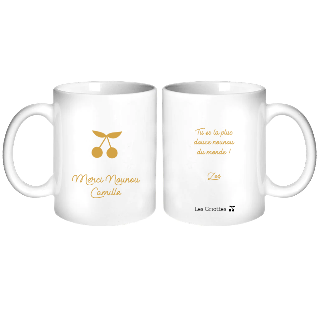 Mug personnalisé - Cadeau Maîtresse et Nounou