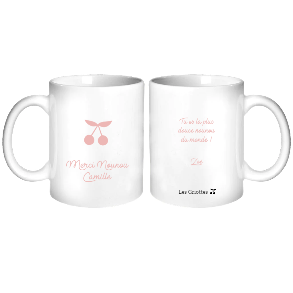 Mug personnalisé - Cadeau Maîtresse et Nounou