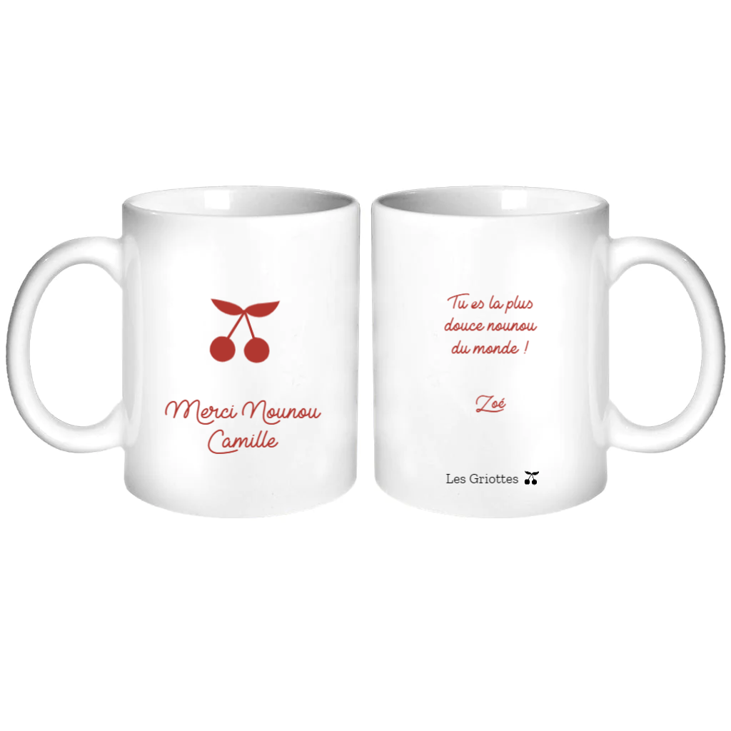 Mug personnalisé - Cadeau Maîtresse et Nounou