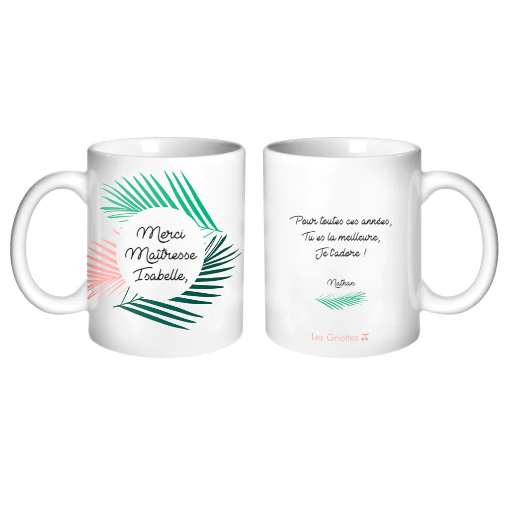 Mug personnalisé - Cadeau Maîtresse et Nounou