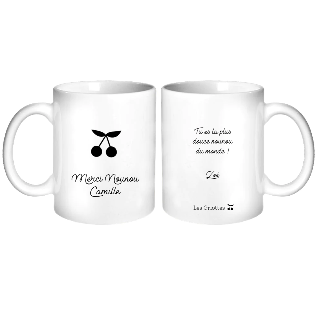 Mug personnalisé - Cadeau Maîtresse et Nounou