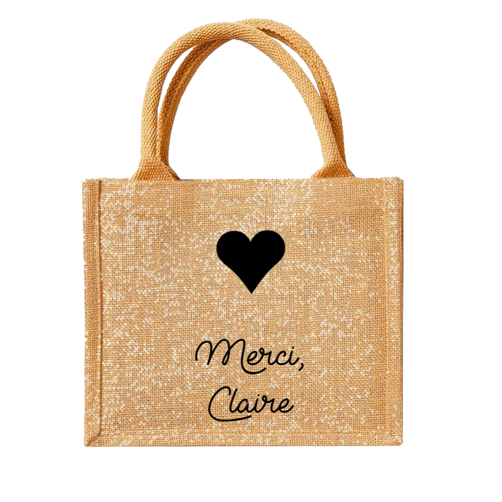 Mini cabas personnalisé - Cadeau maîtresse