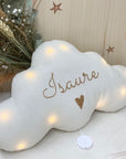 Personalized cloud linen night light with music option