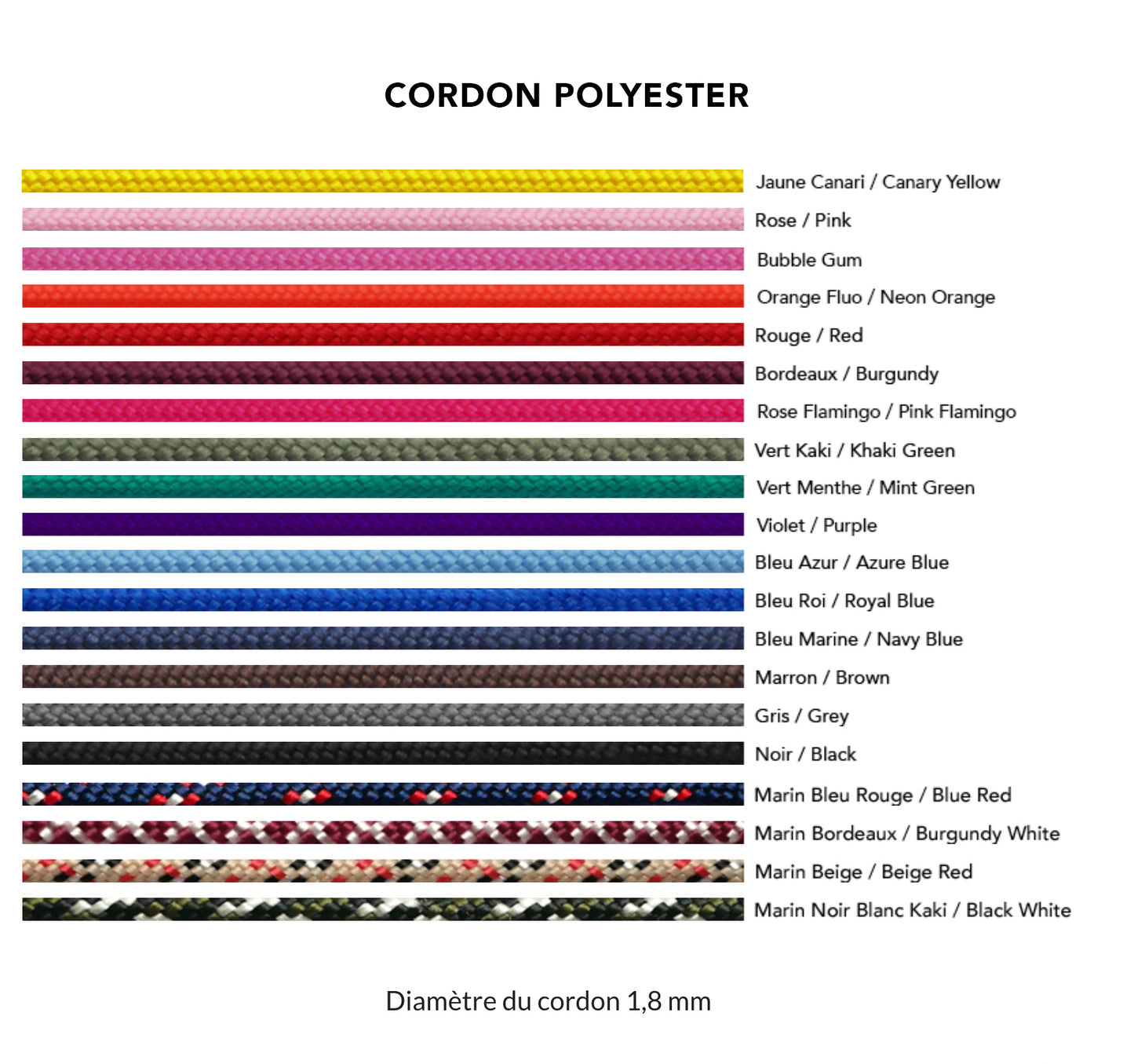 Cordon Polyster