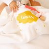 Personalized baby blanket in cotton gauze