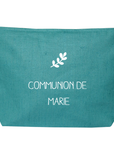 Personalized linen pouch - Baptism Communion model