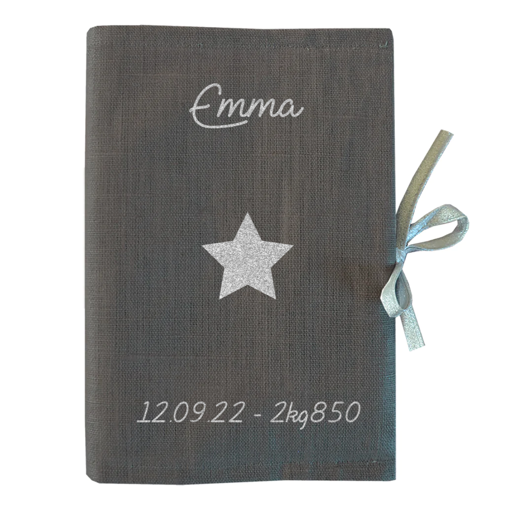 Personalized health book cover - Linen model