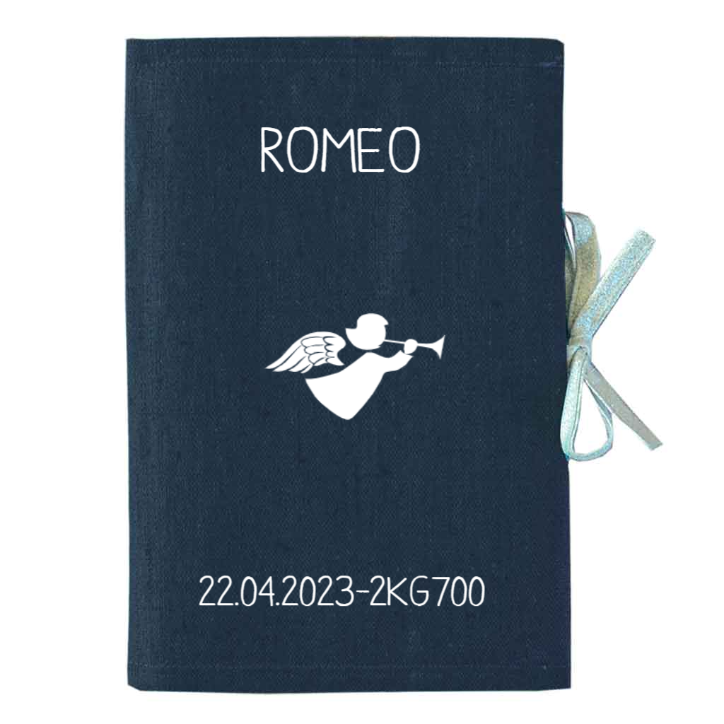 Personalized health book cover - Linen model