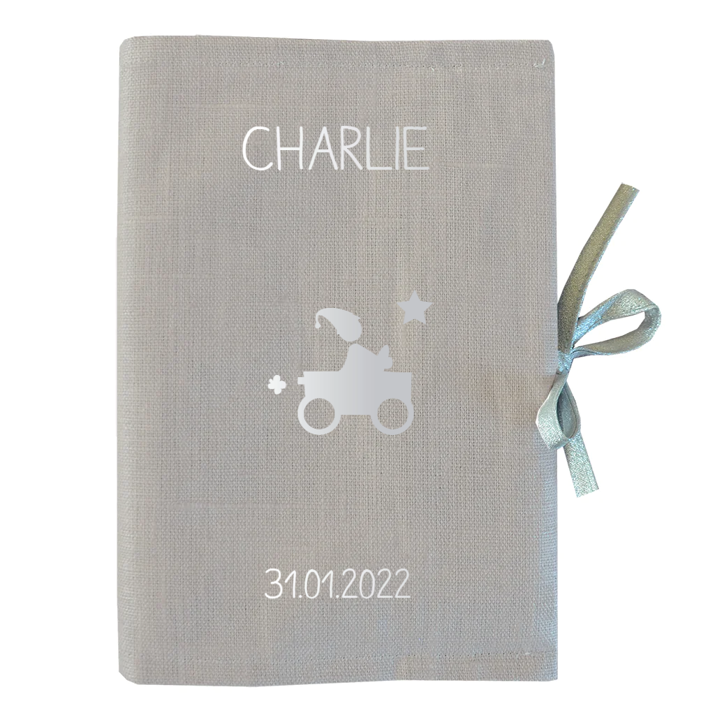 Personalized health book cover - Linen model