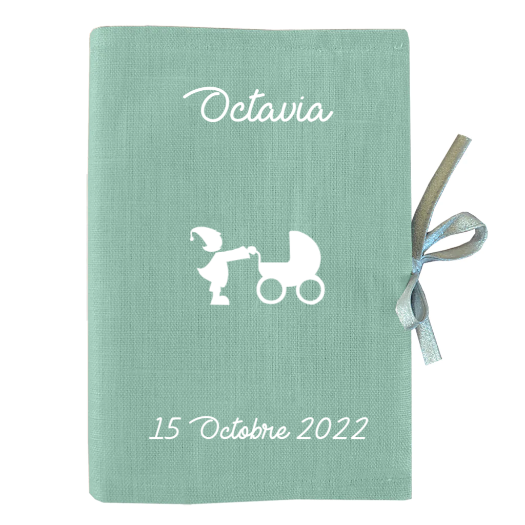 Personalized health book cover - Linen model