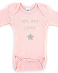 Personalized baby bodysuit - NOEL model