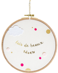 Personalized reverie wall drum round frame