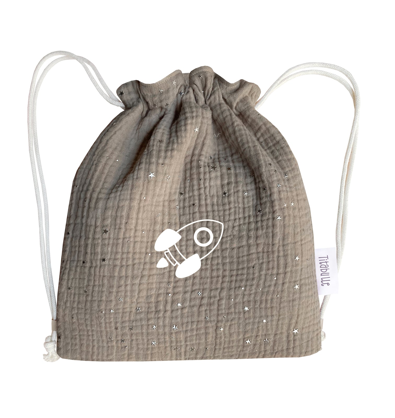 Sac à dos personnalisé bébé et enfant - Double gaze de coton étoilé