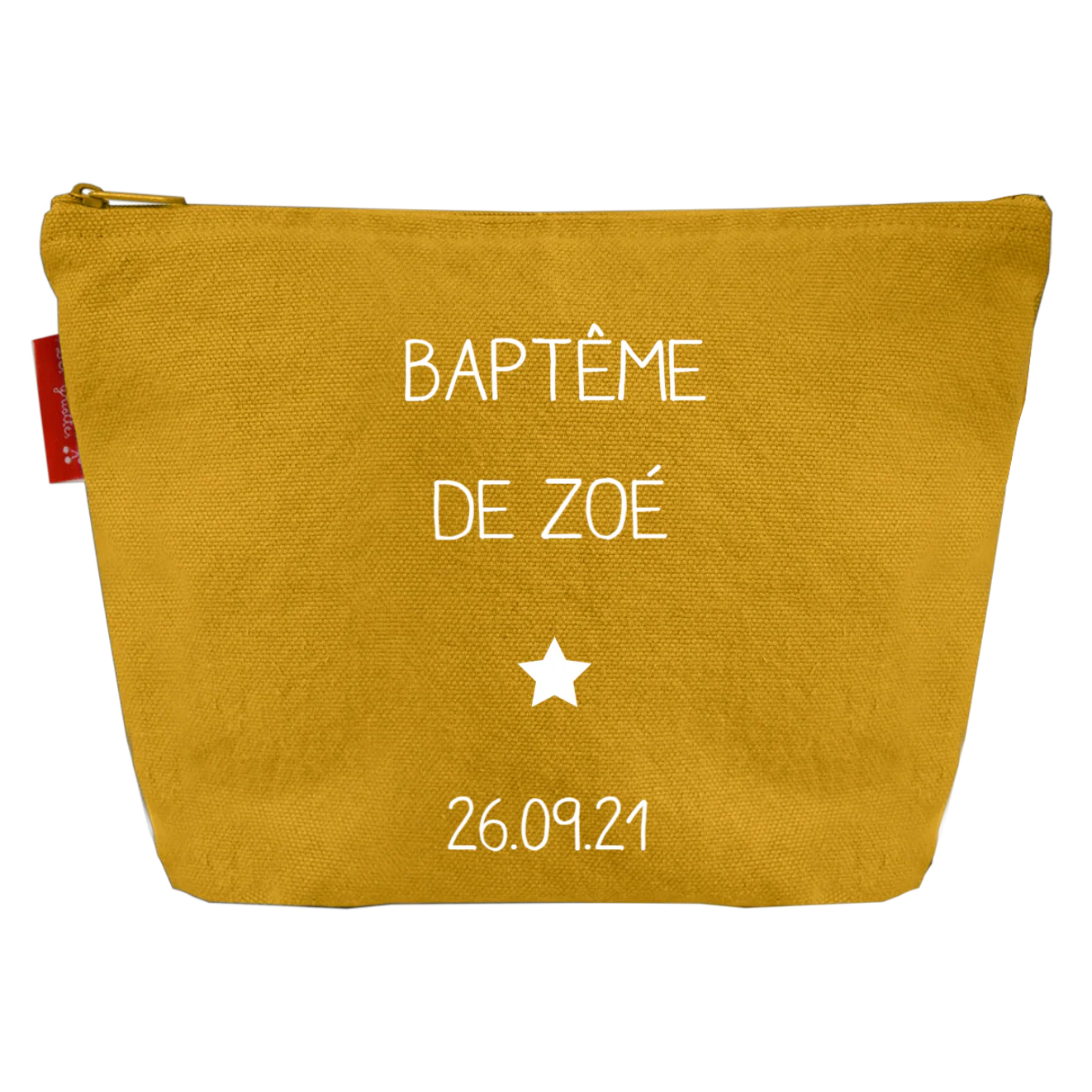 Pochette en coton personnalisée - Cadeau baptême et communion