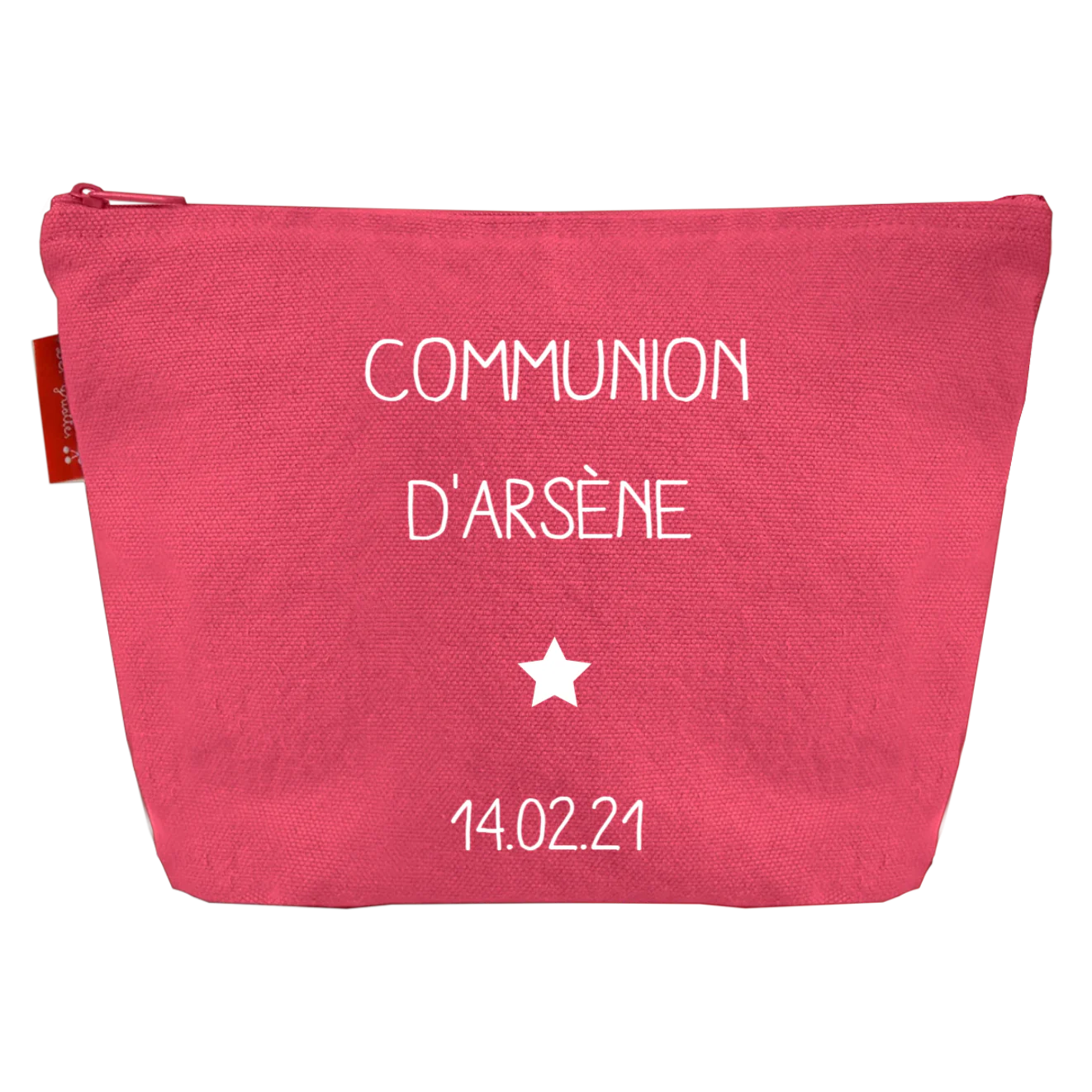 Pochette en coton personnalisée - Cadeau baptême et communion