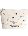 Pochette personnalisée "Merci"- Cadeau Maîtresse, Nounou, Atsem