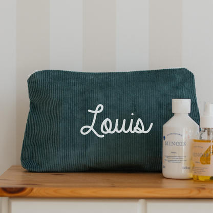 Trousse personnalisée velours côtelé