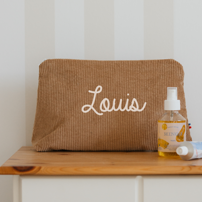 Trousse personnalisée velours côtelé