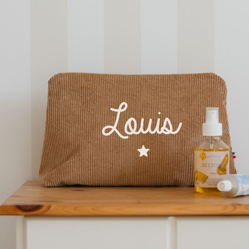 Trousse personnalisée velours côtelé