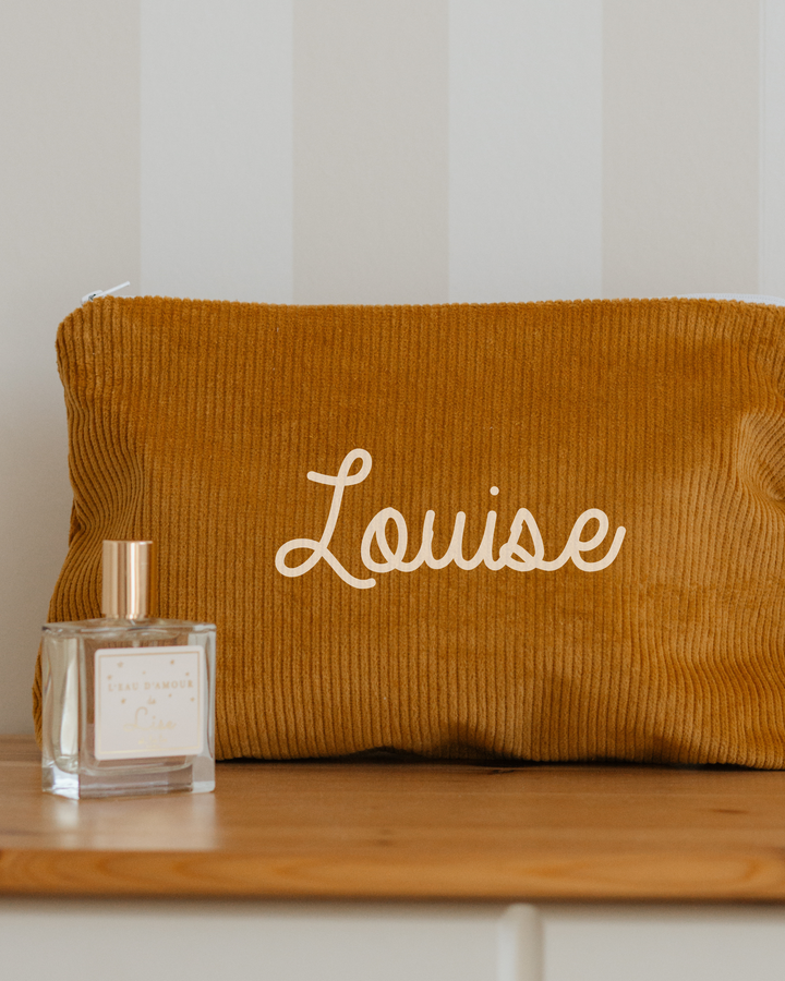Trousse personnalisée velours côtelé