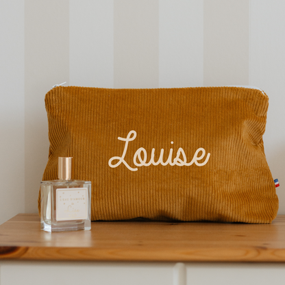 Trousse personnalisée velours côtelé - Cadeau maîtresse